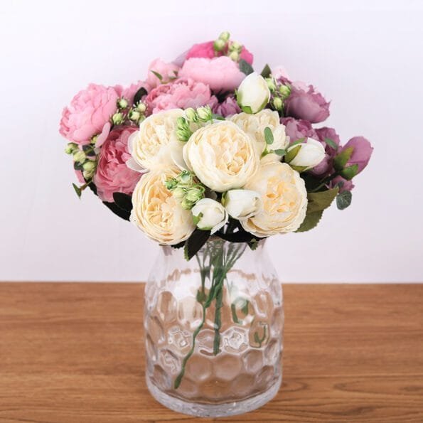 Silk Artificial Peony Flowers Set Decorative Flowers & Wreaths