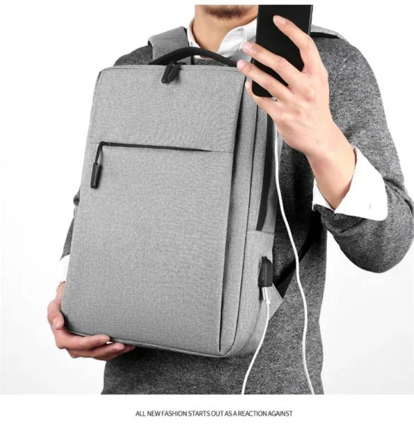 Backpack Nylon Travel Male 15.6 Inch Laptop Backpack USB Charging School Backpacks Waterproof Bag for Men Boys Bags