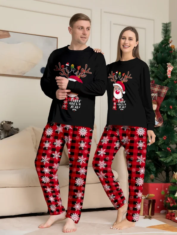Family Christmas Matching Outfit  Winter Clothes Sleepwear Printed Pajamas Set Daughter Sleepware