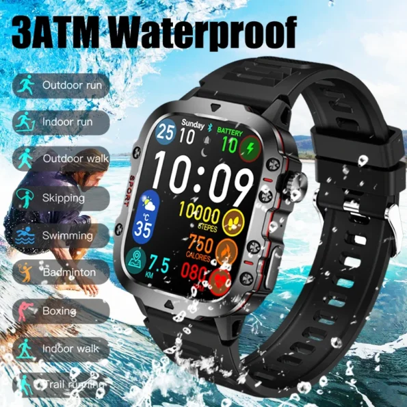 Xiaomi New Rugged Military GPS Smart Watch Men Bluetooth Call Health Monitoring AI Voice Sports Waterproof Smartwatches Rugged Smart Watches