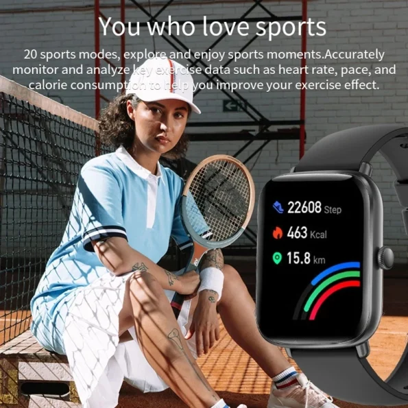 Full Touch Heart Rate Fitness Tracker Bluetooth Smart Watch for Women Tracker Smart Watches