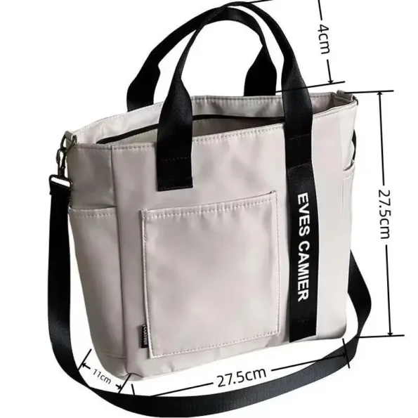 New Casual Tote Large Capacity Shoulder Bag Nylon Waterproof Canvas Handbag Simple Fashion Messenger Bags For Schoolgirl 1524 Totes