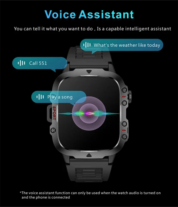 Xiaomi Military Smart Watch Men IP68 5ATM Outdoor Sports Fitness Tracker Health Monitor 1.96″ BT Call Smartwatch 1.96" Smart Watches