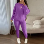 2024-Winter-Two-Piece-Sets-Women-Clothing-Autumn-Fashion-Casual-Solid-Round-Neck-Pullover-Loose-Pit.webp