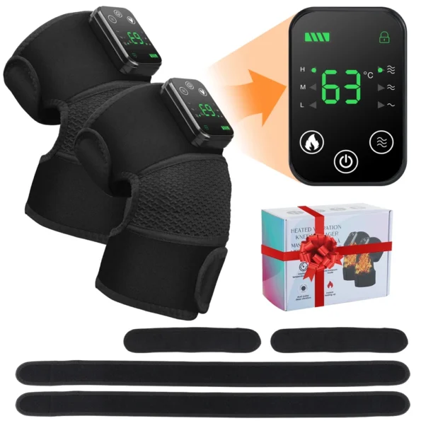 3in 1 Shoulder Knee Eblow Heated Vibration Knee Massager Pad for Joint Pain Relief Health Care Shoulder Arthritis Support Belt Arthritis Wearable Devices