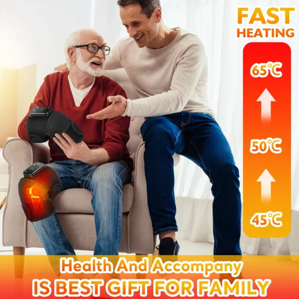 3in 1 Shoulder Knee Eblow Heated Vibration Knee Massager Pad for Joint Pain Relief Health Care Shoulder Arthritis Support Belt Arthritis Wearable Devices