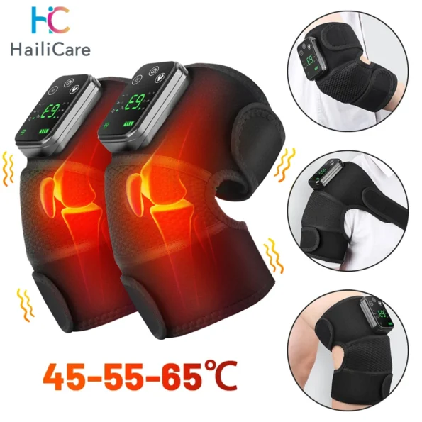 3in 1 Shoulder Knee Eblow Heated Vibration Knee Massager Pad for Joint Pain Relief Health Care Shoulder Arthritis Support Belt Arthritis Wearable Devices