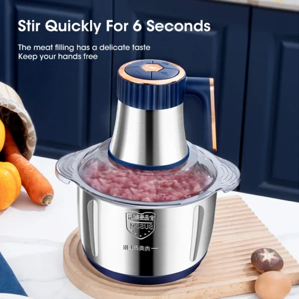 5L Electric Meat Grinders 304 Stainless Steel Food Crusher Multifunctional Vegetable Slicer Chopper Mincer Baby Food Processor – AliExpress 6 Chopper Kitchen Appliances