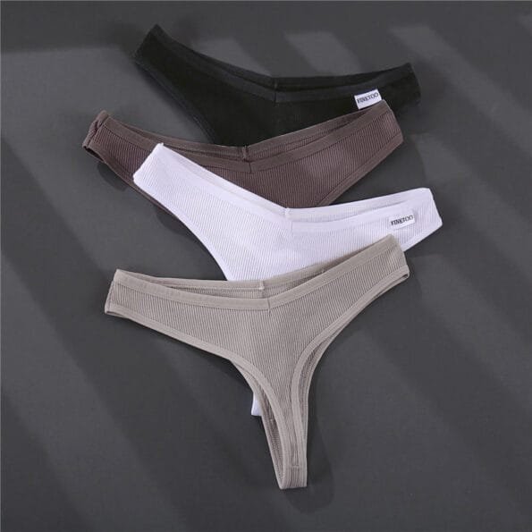 Women’s Solid Color Summer G-Strings Set Girls Underwear