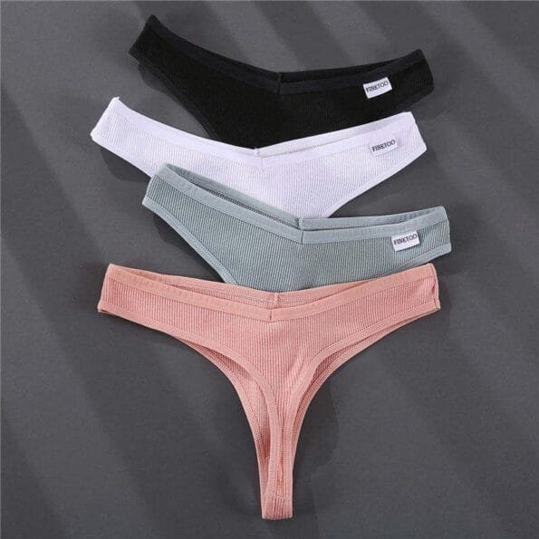 Women’s Solid Color Summer G-Strings Set Girls Underwear