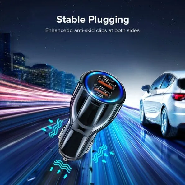 Universal Car Charger with Dual USB Charger