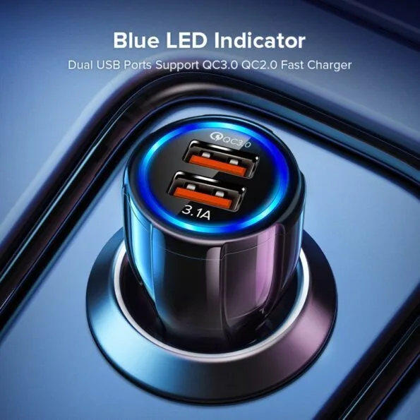 Universal Car Charger with Dual USB Charger