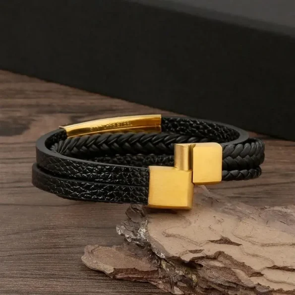 Classic Men’s Leather Bracelet New Style Hand-woven Multi-layer Combination Accessory Accessory Boy Accessories