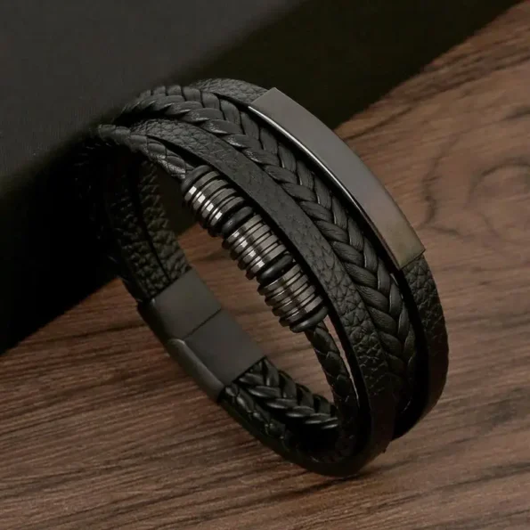 Classic Men’s Leather Bracelet New Style Hand-woven Multi-layer Combination Accessory Accessory Boy Accessories