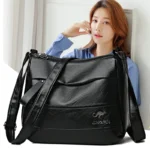 Elegant Leather One Shoulder Handbag Shopping Bag  Women's Fashion Handbag Sheepskin grain Beautiful Lady Crossbody Bag