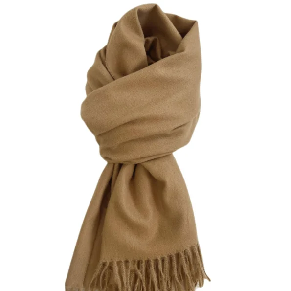 Women Cashmere Virgin Wool Tassel Scarf 190x30cm 190x30cm Scarves & Wraps