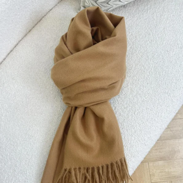 Women Cashmere Virgin Wool Tassel Scarf 190x30cm 190x30cm Scarves & Wraps