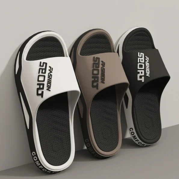 Anti-slip PVC Durable Slipper Outdoor Beach Flip Flops Fashion & Sports Summer Slippers for Men Anti-slip Man Slippers