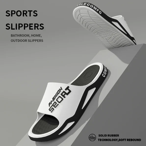 Anti-slip PVC Durable Slipper Outdoor Beach Flip Flops Fashion & Sports Summer Slippers for Men Anti-slip Man Slippers