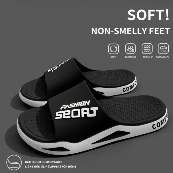 Anti-slip PVC Durable Slipper Outdoor Beach Flip Flops Fashion & Sports Summer Slippers for Men Anti-slip Man Slippers