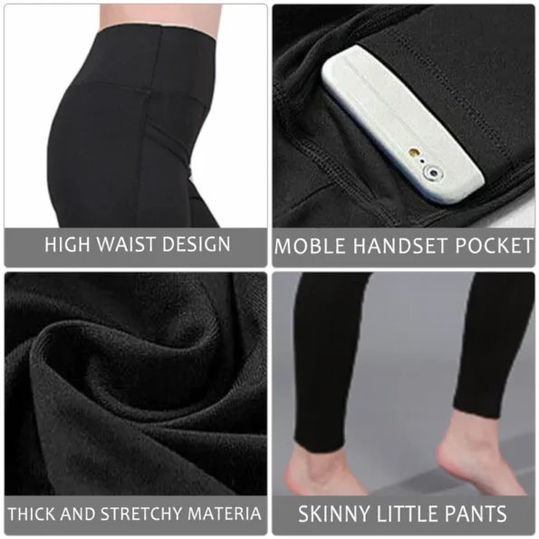 High Waist Elastic Workout  Yoga Leggings Tummy Control Ruched Booty With Pocket Pants Seamless Gym Compression Tights for Women Booty Leggings