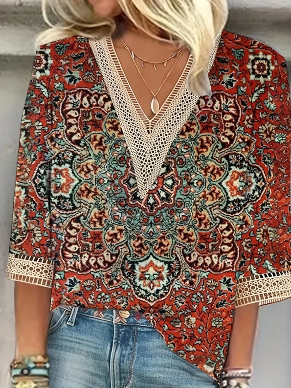 Plus Size Casual  Long Sleeve Temperament Loose  Shirt  Blouse  Top  for women Holiday Tops & Tees
