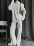 REALEFT-Autumn-Winter-2-Pieces-White-Women-s-Sets-Knitted-Tracksuit-Turtleneck-Sweater-and-Straight-Jogging.webp