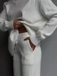 REALEFT-Autumn-Winter-2-Pieces-White-Women-s-Sets-Knitted-Tracksuit-Turtleneck-Sweater-and-Straight-Jogging.webp