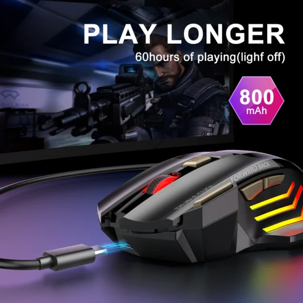 Rechargeable Bluetooth Mouse Wireless PC Gamer Mouse For Laptop Ipad 5500 Laptop & Tablet Accessories