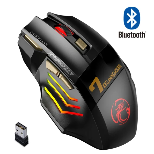 Rechargeable Bluetooth Mouse Wireless PC Gamer Mouse For Laptop Ipad 5500 Laptop & Tablet Accessories