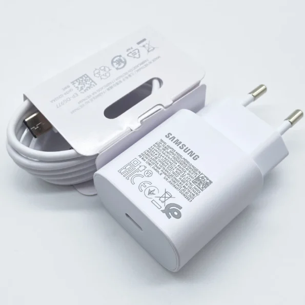 Samsung 25W Super Fast Charger Usb Type C Cargador Adapter For Galaxy S24 S23 S20 S21 S22 Plus A54 A34 Adapter Z Flip Fold 5 6 4 Adapter Phone Chargers
