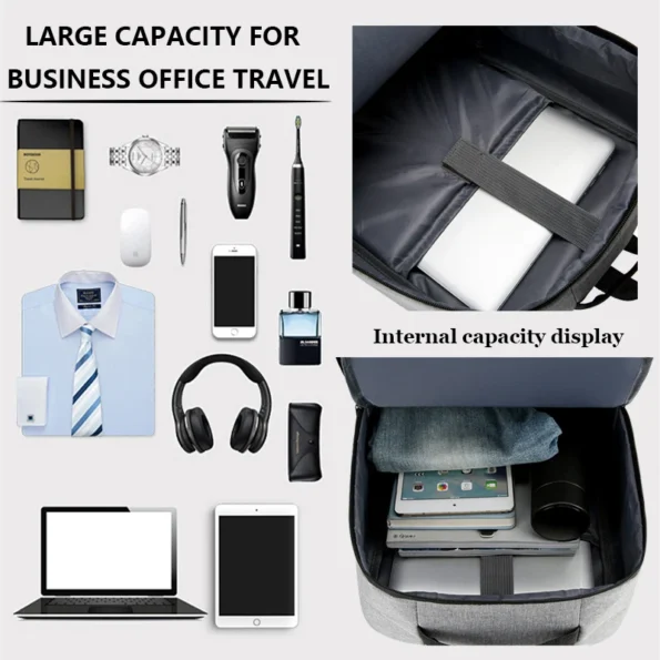 Waterproof Business Backpack Men USB School Backpacks 15.6 Inch Laptop Backpack Large Capacity Bagpacks for Men Back Pack Bags 15.6 Men's Backpacks