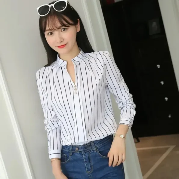 Tops Blouses Print Casual Long Sleeve Office Wares for Women Blouses Tops & Tees