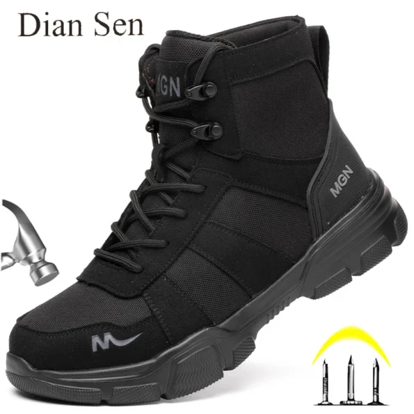 Work Boots Indestructible Safety Shoes for Men Boots Man Boots