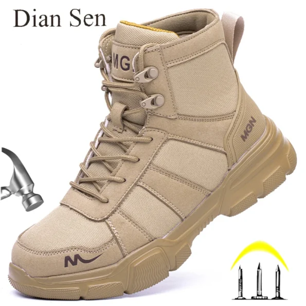 Work Boots Indestructible Safety Shoes for Men Boots Man Boots