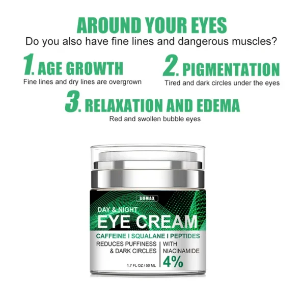 Day and Night  Eye Cream for Dark Circles and  Eye Bags Removal ᵈᵃʳᵏ Herbs & Vitamins