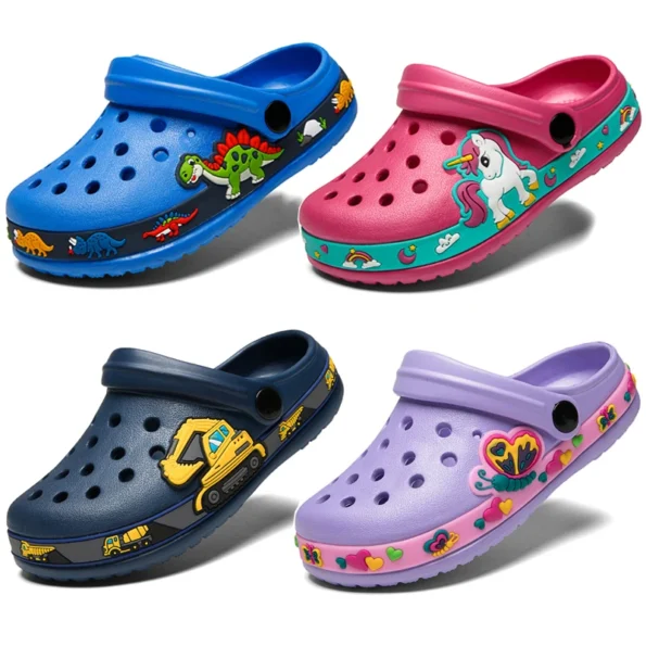 Cute New Summer Kids Cartoon Slides Slippers Sandals for Toddlers and children Animal Boys Shoes