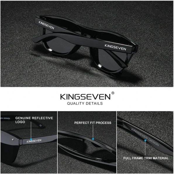 KINGSEVEN New Brand Design Polarized Integrated Lens Fashion Eyewear Oculos Women Sunglasses for Men and women Integrated Gifts for Him
