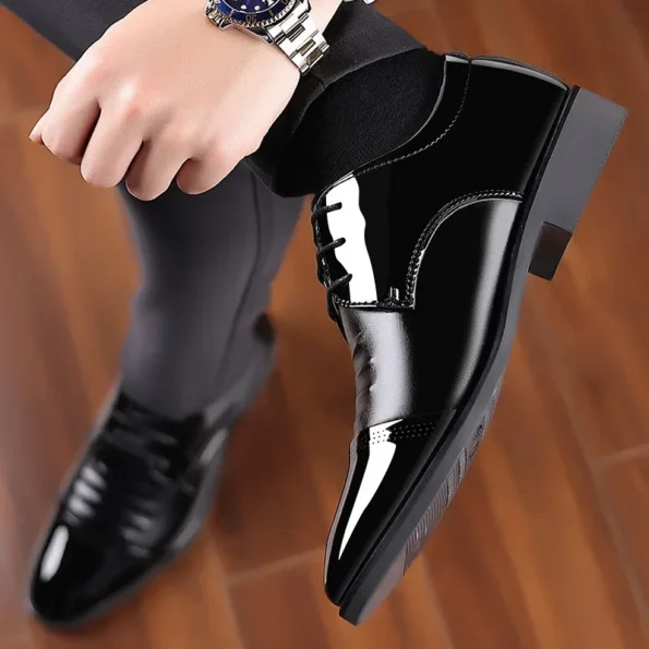 Formal Patent Leather Pointed Toe Shoes for Men 38-48 Formal Shoe