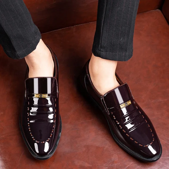 Patent Leather Men Dress Shoes Classic Formal Leather Shoes for Men Formal Office Work Shoes Men Party Oxfords Business Shoes Patent Formal Shoe