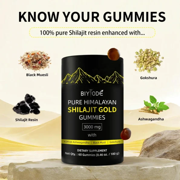 Pure Himalayan Shilajit gummies 100% Herbs & Vitamins