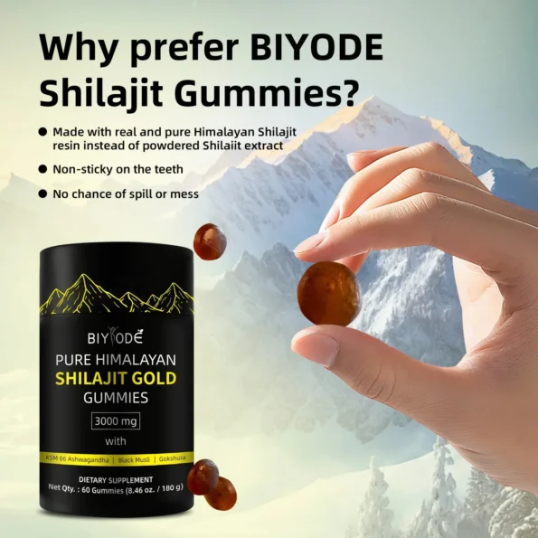 Pure Himalayan Shilajit gummies 100% Herbs & Vitamins